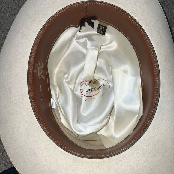 Cream Cowboy Hat with Beaded Band - Picture 7 of 9